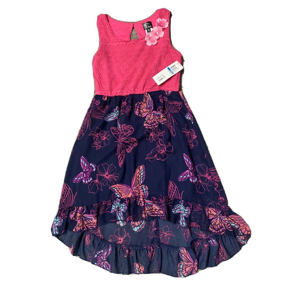 SOLD - PINK & VIOLET High/Low Dress 10/12